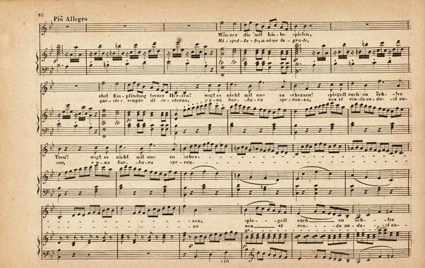 Così fan tutte : komische Oper in zwei Aufzügen / von W. A. Mozart