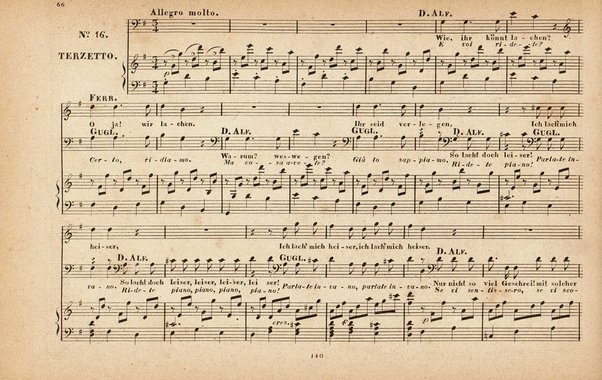 Così fan tutte : komische Oper in zwei Aufzügen / von W. A. Mozart