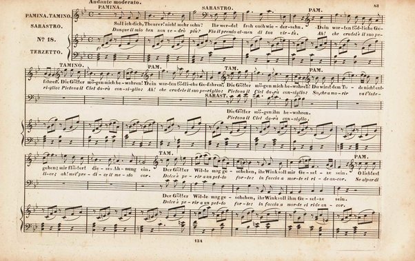 Die Zauberflöte : grosse Oper in zwei Aufzügen / von W. A. Mozart