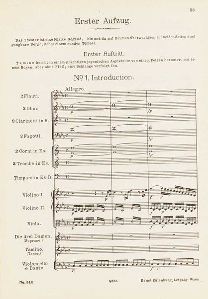 Die Zauberflöte : Oper in zwei Aufzügen : KV 620 / W. A. Mozart ; Text von Emanuel Schikaneder ; nach dem Autograph revidiert und mit Einführung versehen von Hermann Abert