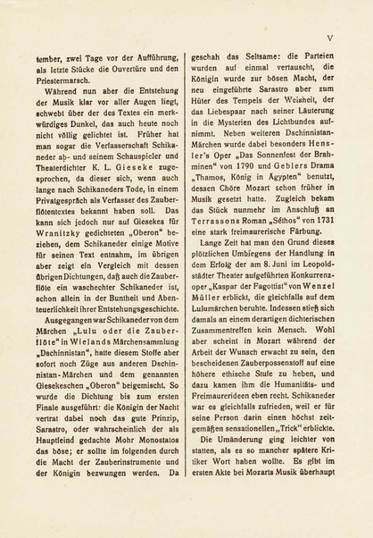 Die Zauberflöte : Oper in zwei Aufzügen : KV 620 / W. A. Mozart ; Text von Emanuel Schikaneder ; nach dem Autograph revidiert und mit Einführung versehen von Hermann Abert