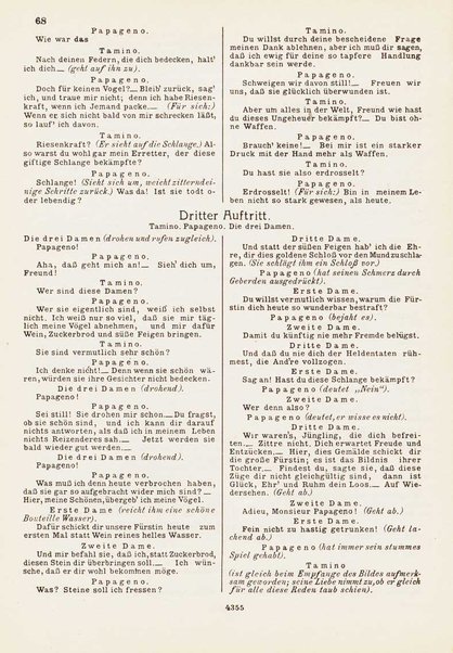 Die Zauberflöte : Oper in zwei Aufzügen : KV 620 / W. A. Mozart ; Text von Emanuel Schikaneder ; nach dem Autograph revidiert und mit Einführung versehen von Hermann Abert