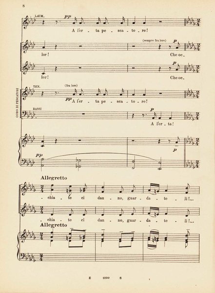 Vita brettona : scene da Pêcheurs d'Islande di Pierre Loti : in tre atti e quattro quadri / di E. Golisciani ; musicate da Leopoldo Mugnone