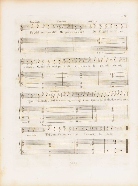 Tancredi : opera seria / del maestro Rossini