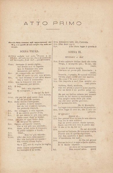 L'italiana in Algeri : melodramma giocoso in due atti / di Gioachino Rossini  [Introduzione di Amintore Galli]