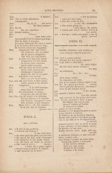 L'italiana in Algeri : melodramma giocoso in due atti / di Gioachino Rossini  [Introduzione di Amintore Galli]