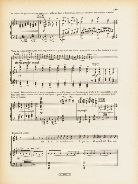 Beatrice Cenci : tragedia in tre atti / di Vittorio Viviani ; [musica di! Guido Pannain ; riduzione per canto e pianoforte di Renato Parodi