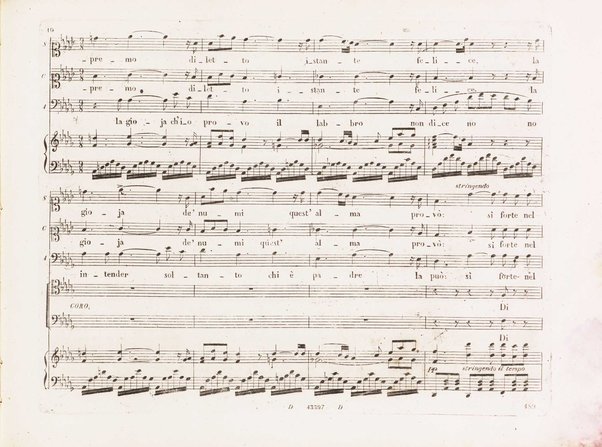 Saffo : tragedia lirica in 3 parti di S. Cammarano / musica del maestro cavaliere Giovanni Pacini