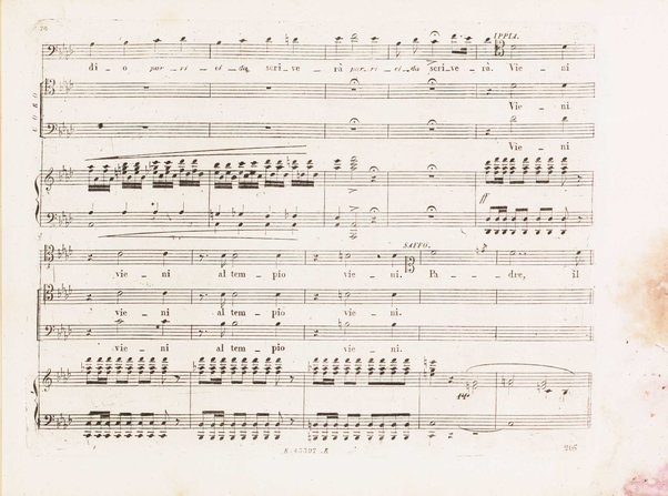 Saffo : tragedia lirica in 3 parti di S. Cammarano / musica del maestro cavaliere Giovanni Pacini