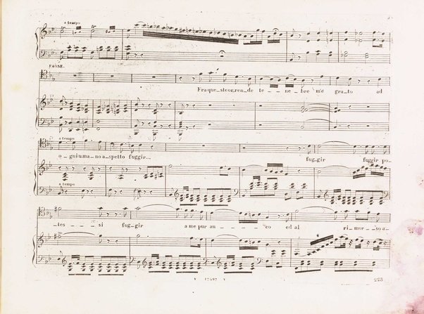 Saffo : tragedia lirica in 3 parti di S. Cammarano / musica del maestro cavaliere Giovanni Pacini