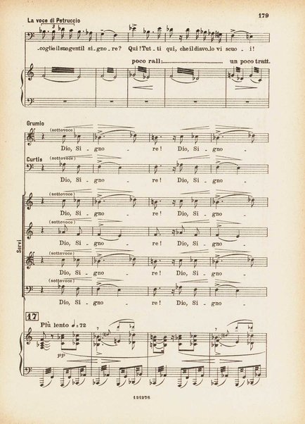 La bisbetica domata : quattro atti di Arturo Rossato (dalla commedia di G. Shakespeare) / per la musica di Mario Persico ; riduzione per canto e pianoforte di Mario Pilati