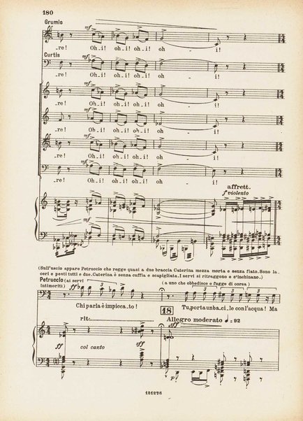 La bisbetica domata : quattro atti di Arturo Rossato (dalla commedia di G. Shakespeare) / per la musica di Mario Persico ; riduzione per canto e pianoforte di Mario Pilati