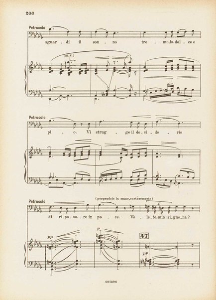 La bisbetica domata : quattro atti di Arturo Rossato (dalla commedia di G. Shakespeare) / per la musica di Mario Persico ; riduzione per canto e pianoforte di Mario Pilati