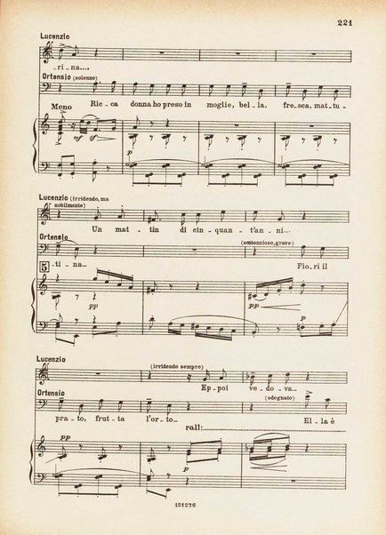 La bisbetica domata : quattro atti di Arturo Rossato (dalla commedia di G. Shakespeare) / per la musica di Mario Persico ; riduzione per canto e pianoforte di Mario Pilati