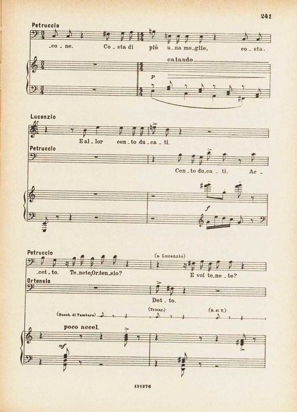 La bisbetica domata : quattro atti di Arturo Rossato (dalla commedia di G. Shakespeare) / per la musica di Mario Persico ; riduzione per canto e pianoforte di Mario Pilati