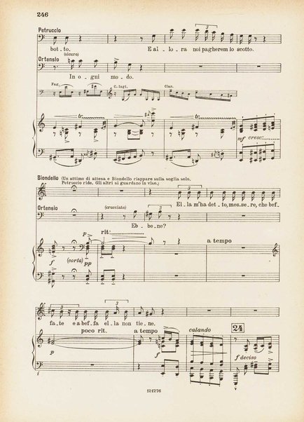 La bisbetica domata : quattro atti di Arturo Rossato (dalla commedia di G. Shakespeare) / per la musica di Mario Persico ; riduzione per canto e pianoforte di Mario Pilati