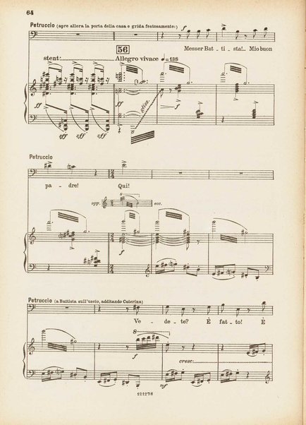 La bisbetica domata : quattro atti di Arturo Rossato (dalla commedia di G. Shakespeare) / per la musica di Mario Persico ; riduzione per canto e pianoforte di Mario Pilati