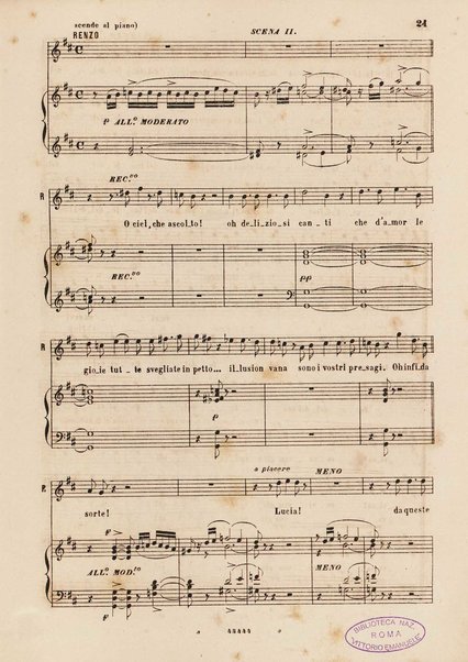 I promessi sposi : melodramma in 4 parti / musica di Amilcare Ponchielli ; riduzione per canto e pianoforte di V. H. Zavertal