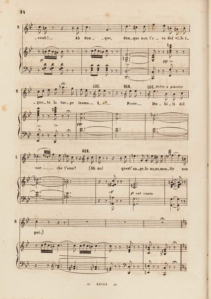 I promessi sposi : melodramma in 4 parti / musica di Amilcare Ponchielli ; riduzione per canto e pianoforte di V. H. Zavertal