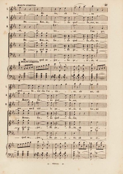 I promessi sposi : melodramma in 4 parti / musica di Amilcare Ponchielli ; riduzione per canto e pianoforte di V. H. Zavertal