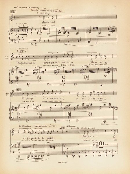 Le joueur : opéra en 4 actes et actes et 6 tableaux : op. 24 / Serge Prokofieff ; livret du compositeur tiré de la nouvelle de Dostoevsky ; version française de P. Spaak ; Deutsche Ueberstzung von Gustav v. Festenberg ; réduction pour chant et piano par l'auteur