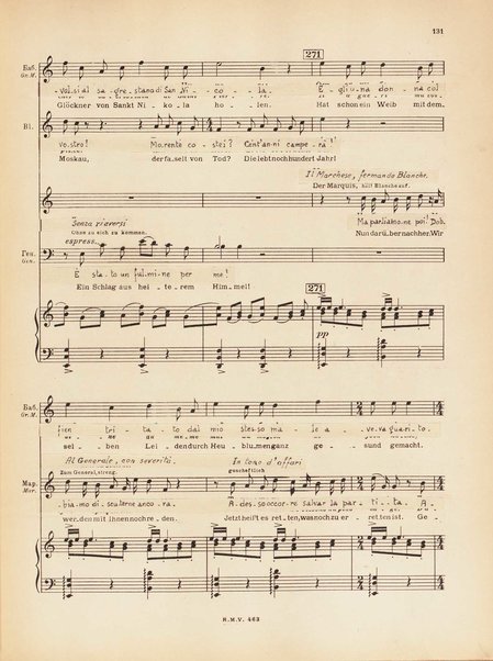 Le joueur : opéra en 4 actes et actes et 6 tableaux : op. 24 / Serge Prokofieff ; livret du compositeur tiré de la nouvelle de Dostoevsky ; version française de P. Spaak ; Deutsche Ueberstzung von Gustav v. Festenberg ; réduction pour chant et piano par l'auteur