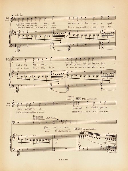 Le joueur : opéra en 4 actes et actes et 6 tableaux : op. 24 / Serge Prokofieff ; livret du compositeur tiré de la nouvelle de Dostoevsky ; version française de P. Spaak ; Deutsche Ueberstzung von Gustav v. Festenberg ; réduction pour chant et piano par l'auteur