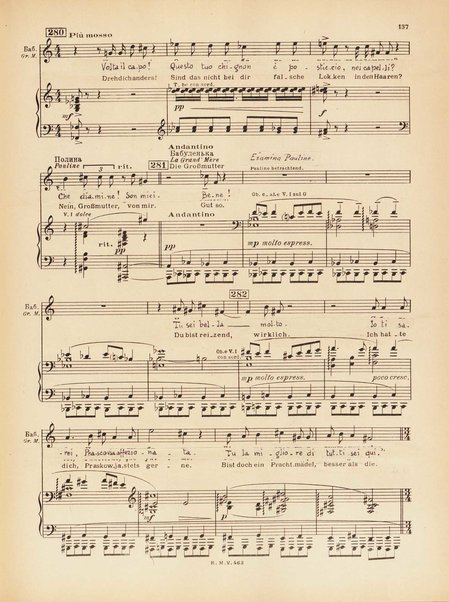 Le joueur : opéra en 4 actes et actes et 6 tableaux : op. 24 / Serge Prokofieff ; livret du compositeur tiré de la nouvelle de Dostoevsky ; version française de P. Spaak ; Deutsche Ueberstzung von Gustav v. Festenberg ; réduction pour chant et piano par l'auteur