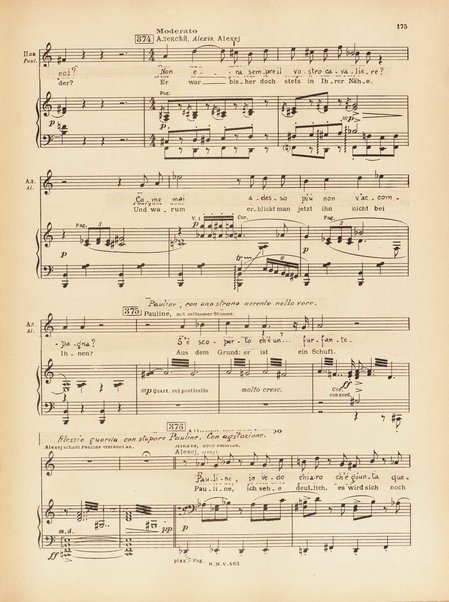 Le joueur : opéra en 4 actes et actes et 6 tableaux : op. 24 / Serge Prokofieff ; livret du compositeur tiré de la nouvelle de Dostoevsky ; version française de P. Spaak ; Deutsche Ueberstzung von Gustav v. Festenberg ; réduction pour chant et piano par l'auteur