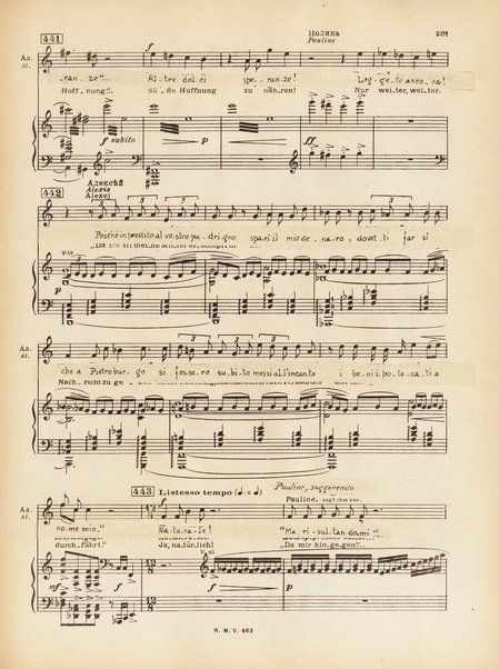 Le joueur : opéra en 4 actes et actes et 6 tableaux : op. 24 / Serge Prokofieff ; livret du compositeur tiré de la nouvelle de Dostoevsky ; version française de P. Spaak ; Deutsche Ueberstzung von Gustav v. Festenberg ; réduction pour chant et piano par l'auteur