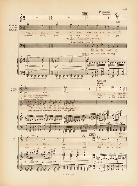 Le joueur : opéra en 4 actes et actes et 6 tableaux : op. 24 / Serge Prokofieff ; livret du compositeur tiré de la nouvelle de Dostoevsky ; version française de P. Spaak ; Deutsche Ueberstzung von Gustav v. Festenberg ; réduction pour chant et piano par l'auteur