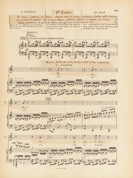 Le joueur : opéra en 4 actes et actes et 6 tableaux : op. 24 / Serge Prokofieff ; livret du compositeur tiré de la nouvelle de Dostoevsky ; version française de P. Spaak ; Deutsche Ueberstzung von Gustav v. Festenberg ; réduction pour chant et piano par l'auteur