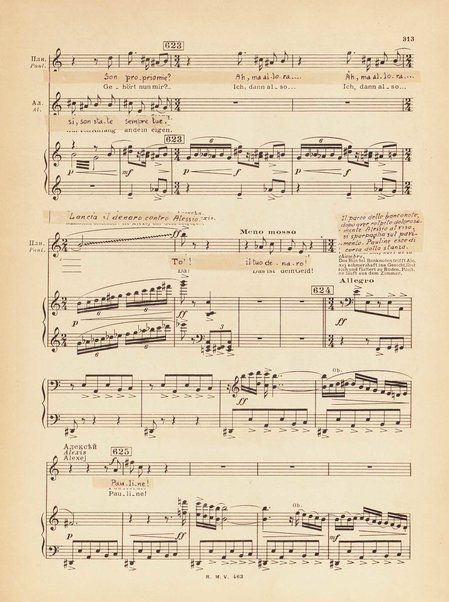 Le joueur : opéra en 4 actes et actes et 6 tableaux : op. 24 / Serge Prokofieff ; livret du compositeur tiré de la nouvelle de Dostoevsky ; version française de P. Spaak ; Deutsche Ueberstzung von Gustav v. Festenberg ; réduction pour chant et piano par l'auteur