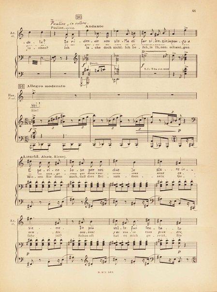 Le joueur : opéra en 4 actes et actes et 6 tableaux : op. 24 / Serge Prokofieff ; livret du compositeur tiré de la nouvelle de Dostoevsky ; version française de P. Spaak ; Deutsche Ueberstzung von Gustav v. Festenberg ; réduction pour chant et piano par l'auteur