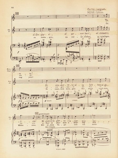 Le joueur : opéra en 4 actes et actes et 6 tableaux : op. 24 / Serge Prokofieff ; livret du compositeur tiré de la nouvelle de Dostoevsky ; version française de P. Spaak ; Deutsche Ueberstzung von Gustav v. Festenberg ; réduction pour chant et piano par l'auteur