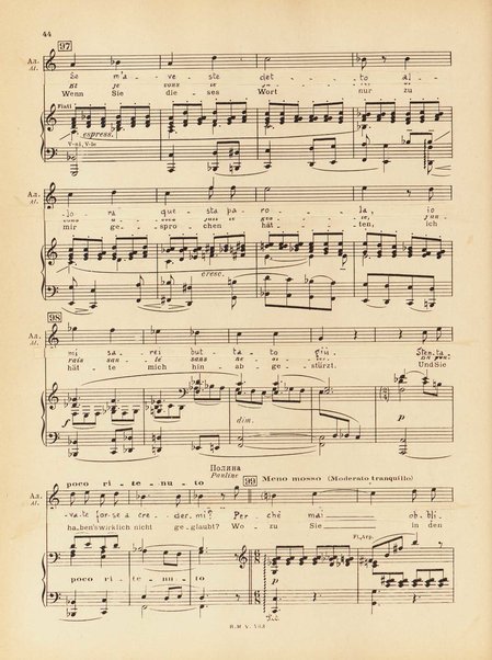 Le joueur : opéra en 4 actes et actes et 6 tableaux : op. 24 / Serge Prokofieff ; livret du compositeur tiré de la nouvelle de Dostoevsky ; version française de P. Spaak ; Deutsche Ueberstzung von Gustav v. Festenberg ; réduction pour chant et piano par l'auteur