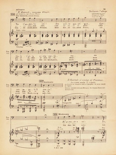 Le joueur : opéra en 4 actes et actes et 6 tableaux : op. 24 / Serge Prokofieff ; livret du compositeur tiré de la nouvelle de Dostoevsky ; version française de P. Spaak ; Deutsche Ueberstzung von Gustav v. Festenberg ; réduction pour chant et piano par l'auteur