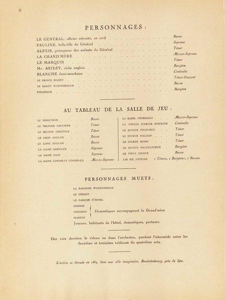 Le joueur : opéra en 4 actes et actes et 6 tableaux : op. 24 / Serge Prokofieff ; livret du compositeur tiré de la nouvelle de Dostoevsky ; version française de P. Spaak ; Deutsche Ueberstzung von Gustav v. Festenberg ; réduction pour chant et piano par l'auteur