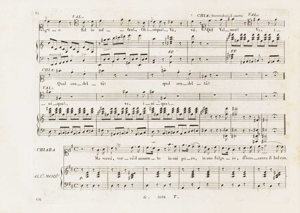 Chiara di Rosembergh : melodramma in due atti / posto in musica dal M.⁰ Luigi Ricci