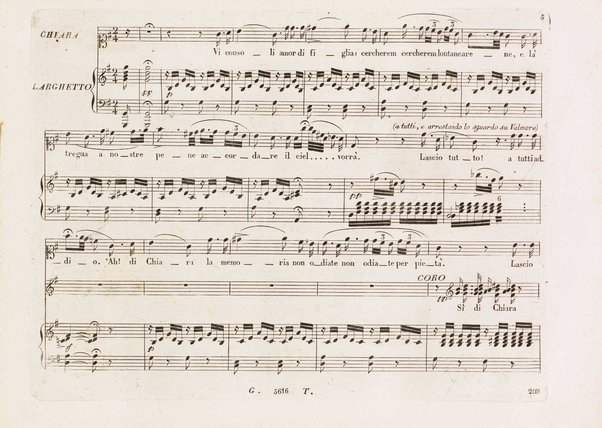 Chiara di Rosembergh : melodramma in due atti / posto in musica dal M.⁰ Luigi Ricci