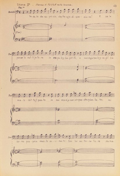 Falstaff ovvero Le tre burle : opera in 3 atti / Antonio Salieri ; libretto di Carlo Prospero De Franceschi