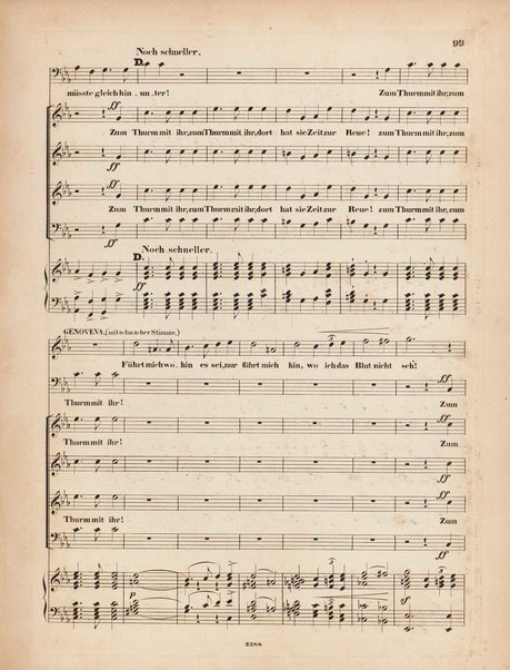 Genoveva : Oper in vier Acten nach Tieck und F. Hebbel : 81s Werk / Musik von Robert Schumann ; Clavierauszug von Clara Schumann, geb. Wiek