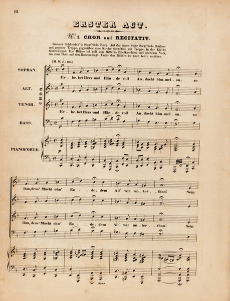 Genoveva : Oper in vier Acten nach Tieck und F. Hebbel : 81s Werk / Musik von Robert Schumann ; Clavierauszug von Clara Schumann, geb. Wiek