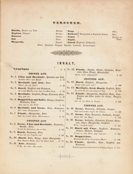 Genoveva : Oper in vier Acten nach Tieck und F. Hebbel : 81s Werk / Musik von Robert Schumann ; Clavierauszug von Clara Schumann, geb. Wiek