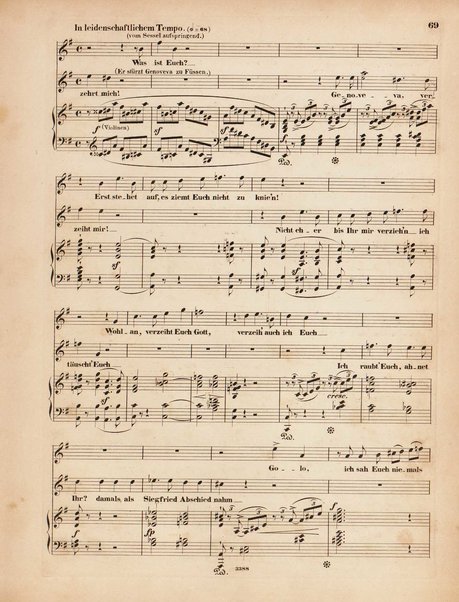 Genoveva : Oper in vier Acten nach Tieck und F. Hebbel : 81s Werk / Musik von Robert Schumann ; Clavierauszug von Clara Schumann, geb. Wiek