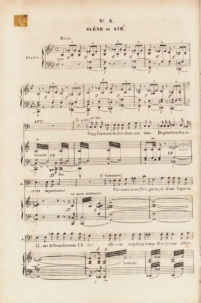Olympie : opéra lyrique en trois actes / paroles de MM. Dieulafoi et Brifaut ; musique de G. Spontini