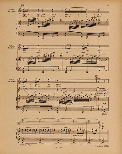 Le rossignol : conte lyrique en trois actes de I. Strawinsky et S. Mitousoff, d'après Andersen / Igor Strawinsky ; traduction francais de M. D. Calvocoressi ; réduction pour chant et piano par l'auteur