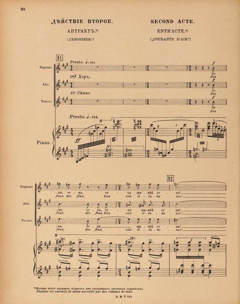 Le rossignol : conte lyrique en trois actes de I. Strawinsky et S. Mitousoff, d'après Andersen / Igor Strawinsky ; traduction francais de M. D. Calvocoressi ; réduction pour chant et piano par l'auteur