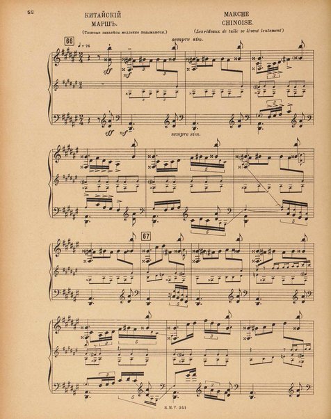 Le rossignol : conte lyrique en trois actes de I. Strawinsky et S. Mitousoff, d'après Andersen / Igor Strawinsky ; traduction francais de M. D. Calvocoressi ; réduction pour chant et piano par l'auteur