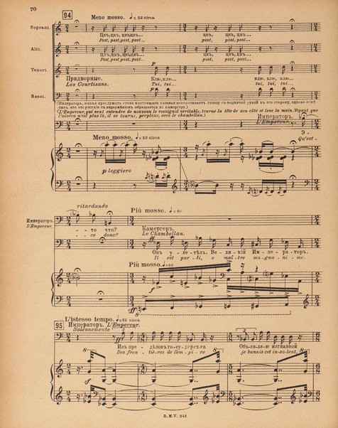 Le rossignol : conte lyrique en trois actes de I. Strawinsky et S. Mitousoff, d'après Andersen / Igor Strawinsky ; traduction francais de M. D. Calvocoressi ; réduction pour chant et piano par l'auteur